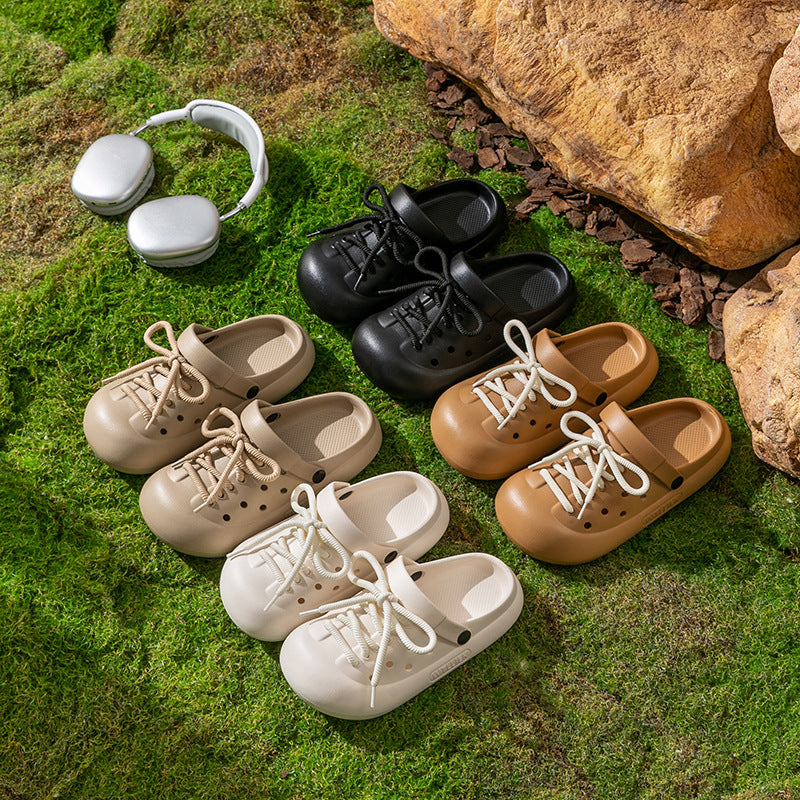 Lace-up Closed Toe Sandals
