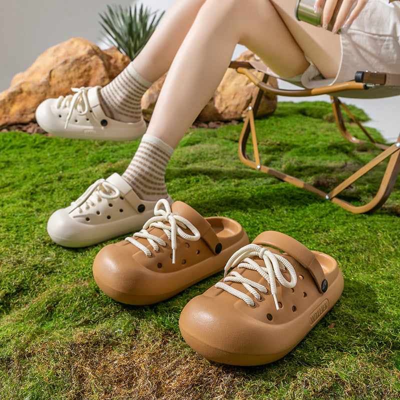 Lace-up Closed Toe Sandals